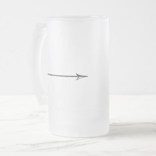 Silberner Pfeil-mattierte Tasse (Vorderseite Links)