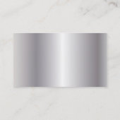 Silberner Plage-Service-einseitige Visitenkarte (Rückseite)