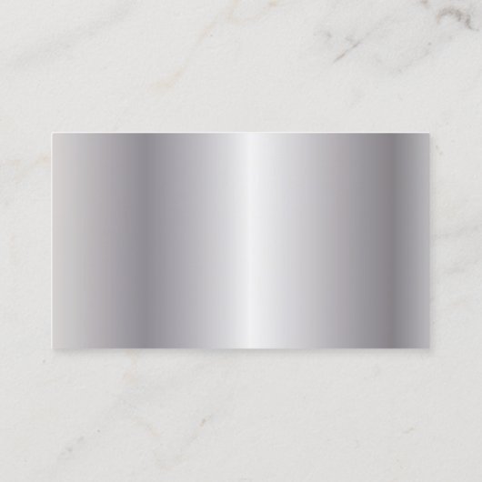 Silberner Plage-Service-einseitige Visitenkarte (Rückseite)