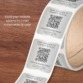 Silberner QR-Code Geschäft Quadratischer Aufkleber
