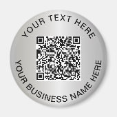 Silberner QR-Code-Geschäfts-Promo Magnet (Vorne)