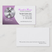 Silberner querer christlicher visitenkarte (Vorne/Hinten)