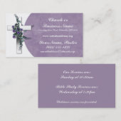 Silberner QuerwFlower Kirchen-Minister Visitenkarte (Vorne/Hinten)