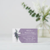 Silberner QuerwFlower Kirchen-Minister Visitenkarte (Stehend Vorderseite)