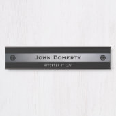 Silberner RECHTSANWALT am GESETZ| Rechtsanwalt Türschild (Vorderseite )