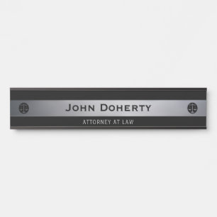 Silberner RECHTSANWALT am GESETZ Rechtsanwalt Türschild