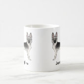 Silberner Sable Deutscher Schäferhund mit individu Kaffeetasse (Mittel)