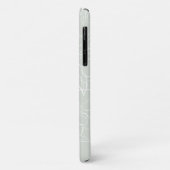 Silberner Salbei-Blumenmuster personalisiert Case-Mate iPhone Hülle (Hinten/Links)