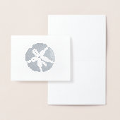 Silberner Sanddollar Folienkarte (Anzeige)