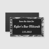 Silberner Satin-Save the Date Magnet (Vorne/Hinten)