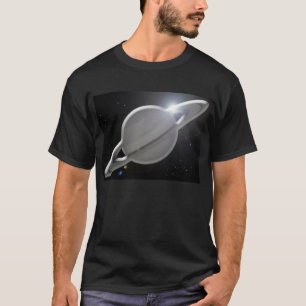 silberner Saturn T-Shirt