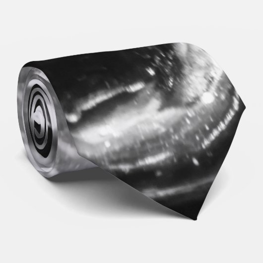 Silberner Schädel Krawatte (Gerollt)