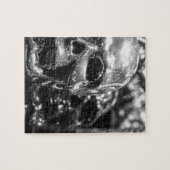 Silberner Schädel Puzzle (Horizontal)