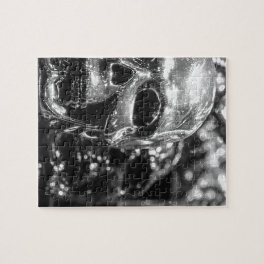 Silberner Schädel Puzzle (Horizontal)