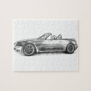 Silberner Schatten MX5 Puzzle