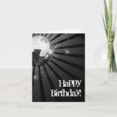 Silberner Schein-Disco-Ball-alles- Gute zum Karte (Vorderseite)