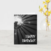 Silberner Schein-Disco-Ball-alles- Gute zum Karte (Gelbe Blume)