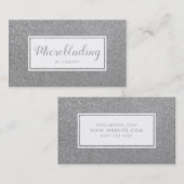 Silberner Schein-Glitzer Microblading Therapit Visitenkarte (Vorne/Hinten)