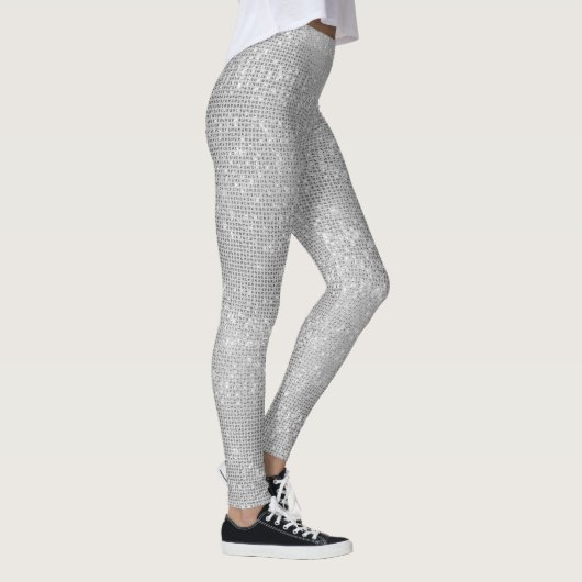 Silberner Schein-Shimmery Leggings (Rechts)