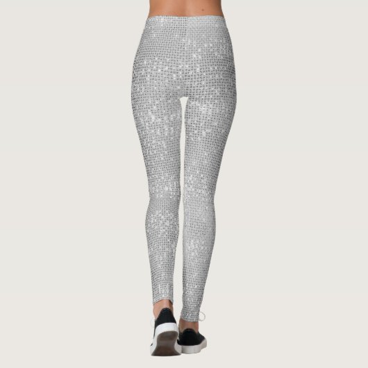 Silberner Schein-Shimmery Leggings (Rückseite)
