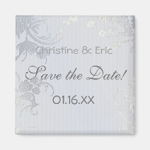 Silberner Schimmer Save the Date Magnet