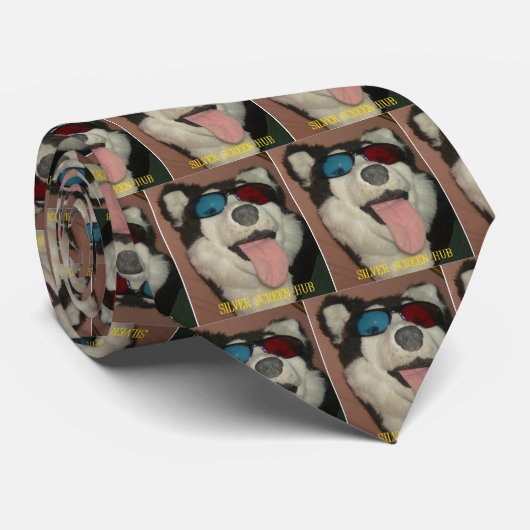 Silberner Schirm-Naben-Krawatte Krawatte (Gerollt)