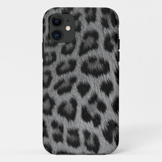 Silberner Schnee-Leopard-Druck iPhone 5 Fall Case-Mate iPhone Hülle (Rückseite)