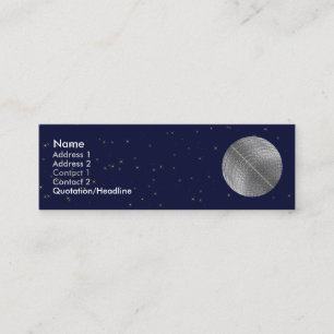 Silberner Schnee-Mond Mini Visitenkarte