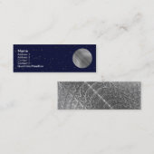 Silberner Schnee-Mond Mini Visitenkarte (Vorne/Hinten)