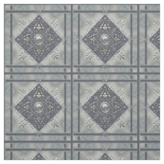 Silberner Schneeflocke-Denim-Blick Stoff (Muster)
