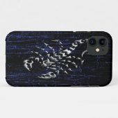 Silberner Skorpion Case-Mate iPhone Hülle (Rückseite (Horizontal))
