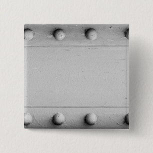 Silberner Stahlplan mit Bolzen Button