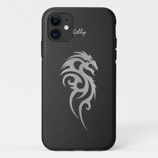 Silberner Stammes- Drache-Tätowierung iPhone 5 Case-Mate iPhone Hülle (Rückseite)