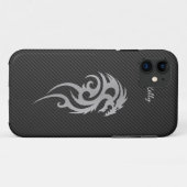 Silberner Stammes- Drache-Tätowierung iPhone 5 Case-Mate iPhone Hülle (Rückseite (Horizontal))