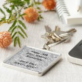 Silberner Stein-25. silberner Hochzeitstag Schlüsselanhänger (Seite)