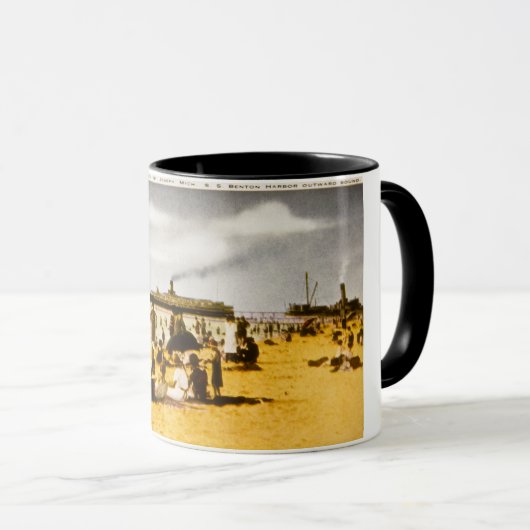 Silberner Strand, St Joseph, Michigan Tasse (VorderseiteRechts)