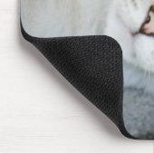 Silberner Tabby-siamesische Mausunterlage Mousepad (Ecke)