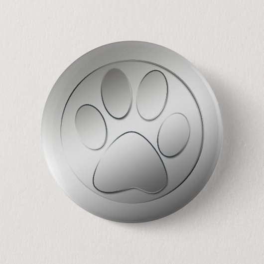 SILBERNER TATZEN-DRUCK BUTTON (Vorderseite)