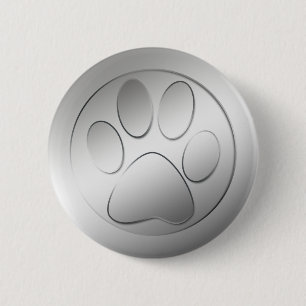 SILBERNER TATZEN-DRUCK BUTTON
