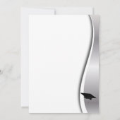 Silberner und schwarzer Abschluss danken Ihnen Dankeskarte (Rückseite)