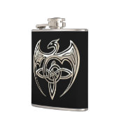 Silberner und schwarzer DracheTrine Celtic knotet Flachmann (Links)