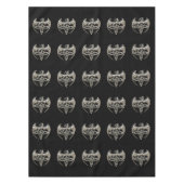 Silberner und schwarzer DracheTrine Celtic knotet Tischdecke (Vorderseite)