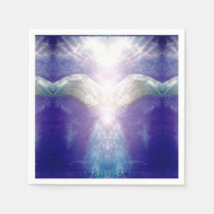 silberner violetter Engel Serviette