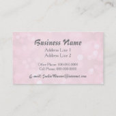 Silberner Western Pleasure Pferd auf Rosa Brok Visitenkarte (Rückseite)