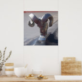 Silberner Widder Poster (Küche)