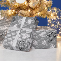 Silbernes 3D-Effekt-Weihnachtspapier Geschenkpapier