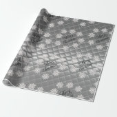 Silbernes 3D-Effekt-Weihnachtspapier Geschenkpapier (Ungerollt)