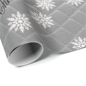 Silbernes 3D-Effekt-Weihnachtspapier Geschenkpapier (Rolleneckpunkt)
