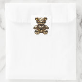 Silbernes abstraktes Kunst-Dekor-Design Quadratischer Aufkleber (Tasche)