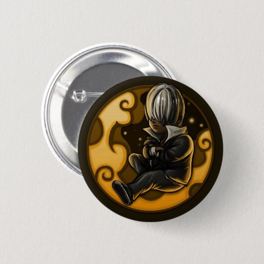 silbernes Abzeichen Button (Vorne & Hinten)